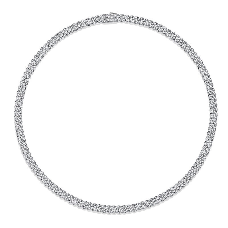 Life Convention Luxury Fashion Mossan Diamond S925 Silver Necklace