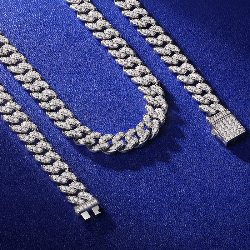 Life Convention Luxury Fashion Mossan Diamond S925 Silver Necklace