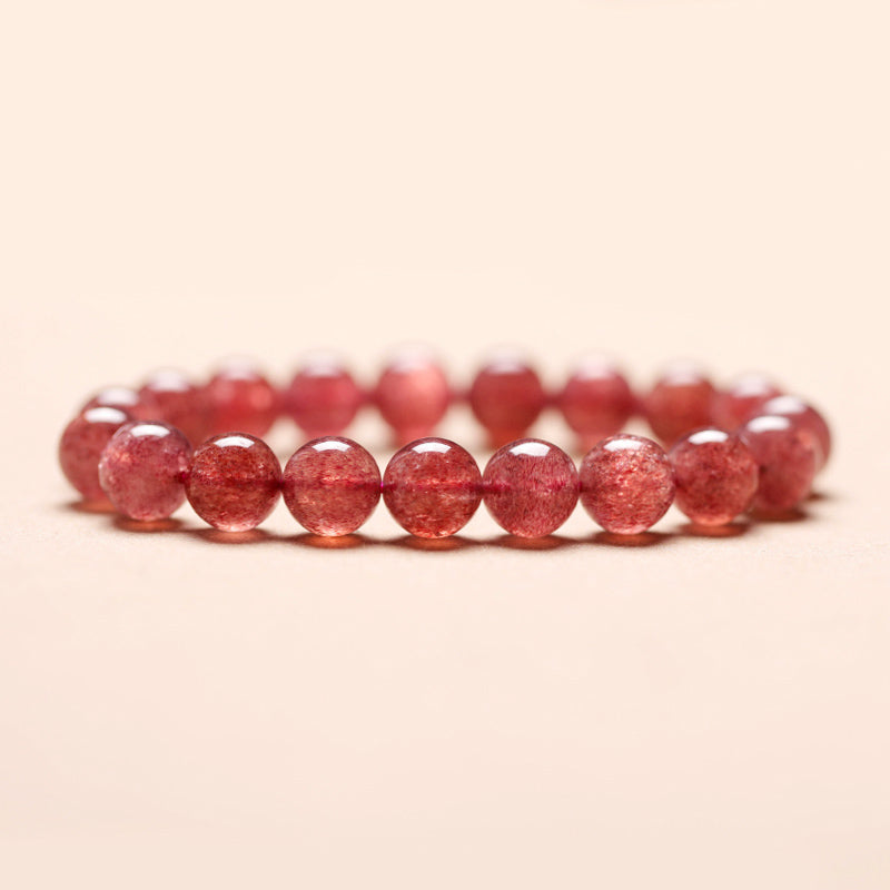Natural strawberry crystal bracelet (12mm)