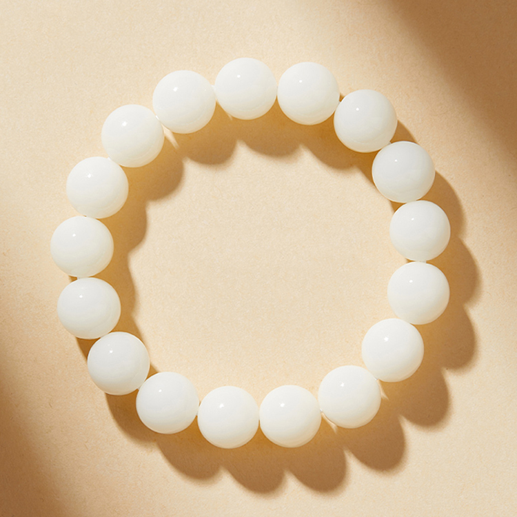 Original Ecological Meditation White Bodhi Bracelet (12mm)