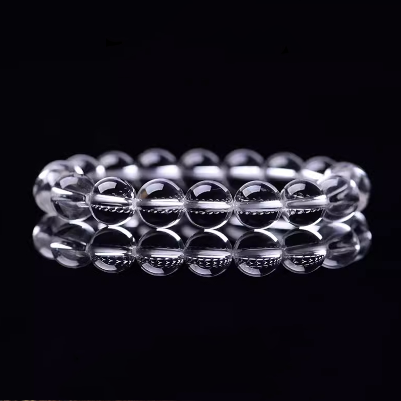 Natural white crystal bracelet (10mm)