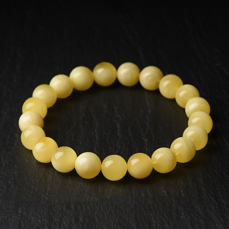 Amber beeswax bracelet (9mm)