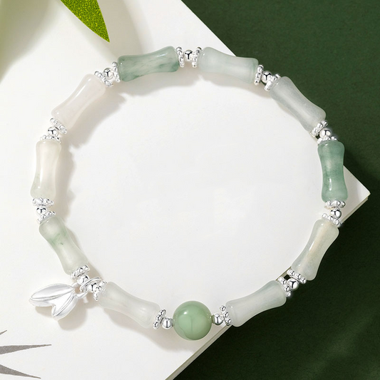 999 Pure Silver Hetian Jade Bracelet