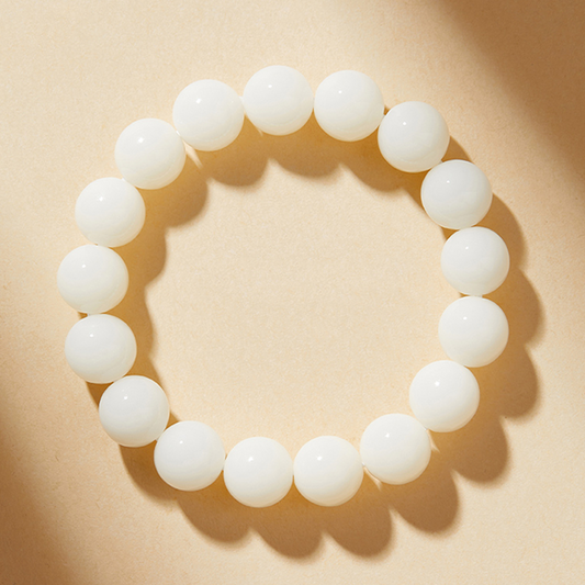 Original Ecological Meditation White Bodhi Bracelet (12mm) 