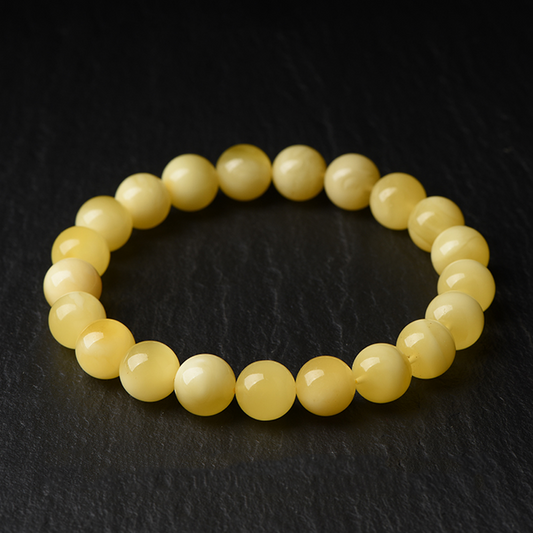 Amber beeswax bracelet (9mm) 