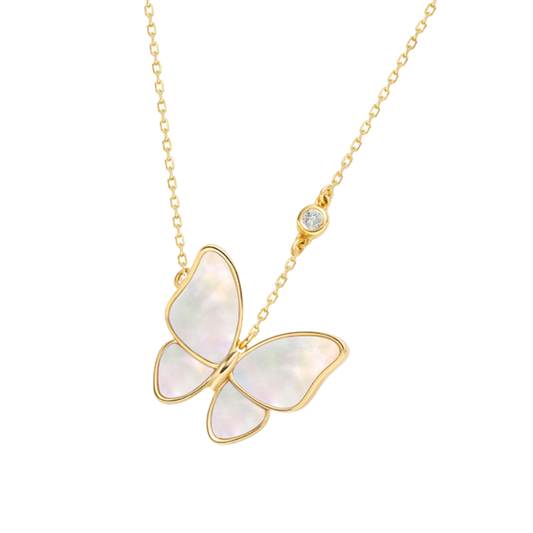 18K Diamond Butterfly Necklace